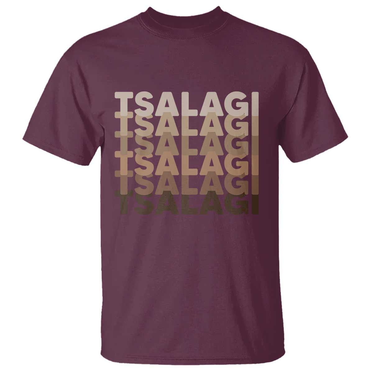 Cherokee Tsalagi Heritage Pride Stacked Typography T Shirt TS12 Maroon Print Your Wear
