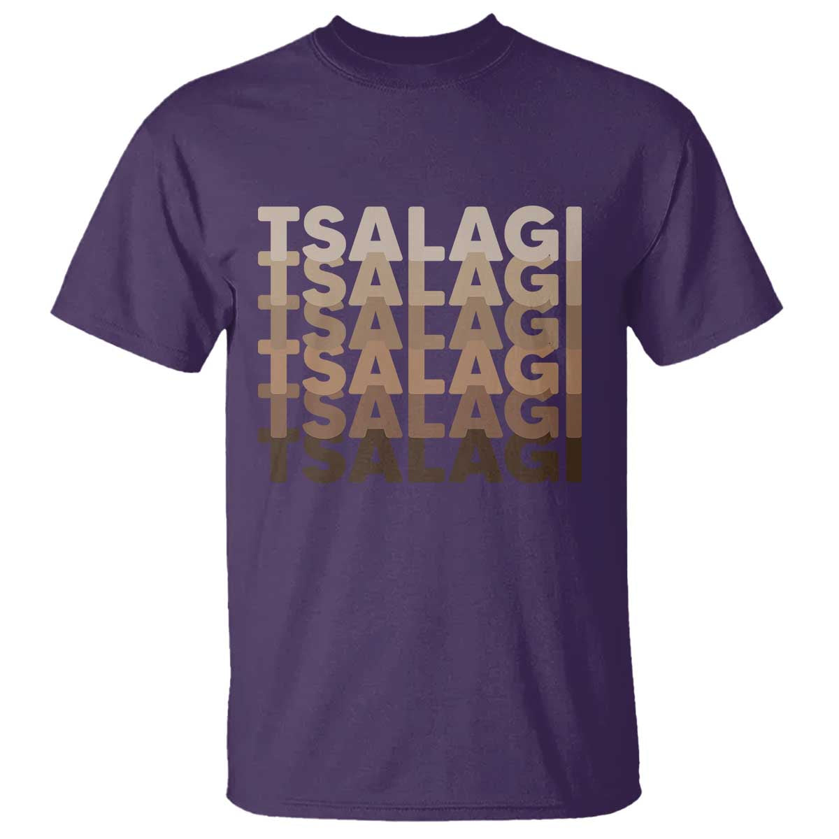 Cherokee Tsalagi Heritage Pride Stacked Typography T Shirt TS12 Purple Print Your Wear