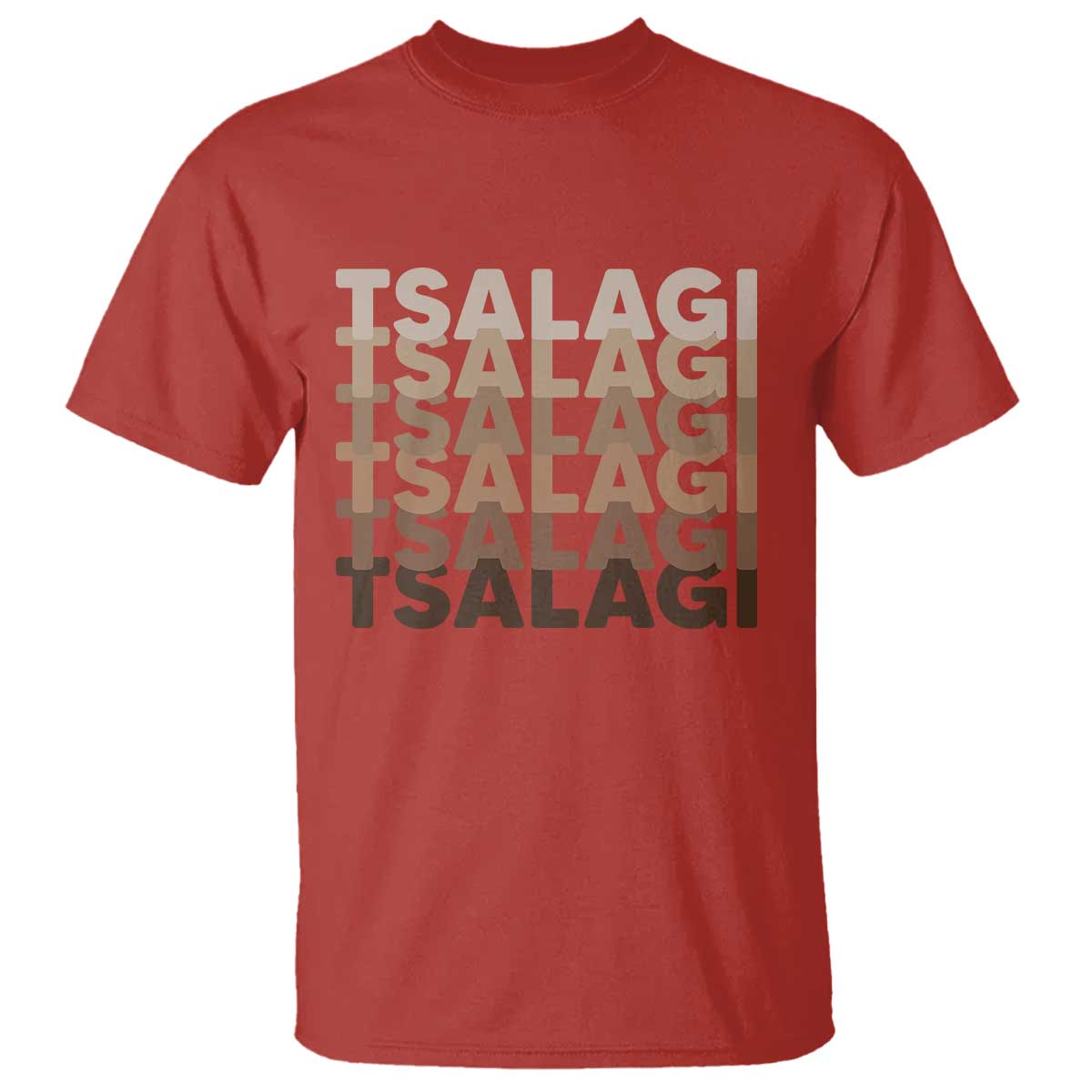 Cherokee Tsalagi Heritage Pride Stacked Typography T Shirt TS12 Red Print Your Wear