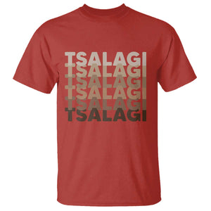 Cherokee Tsalagi Heritage Pride Stacked Typography T Shirt TS12 Red Print Your Wear