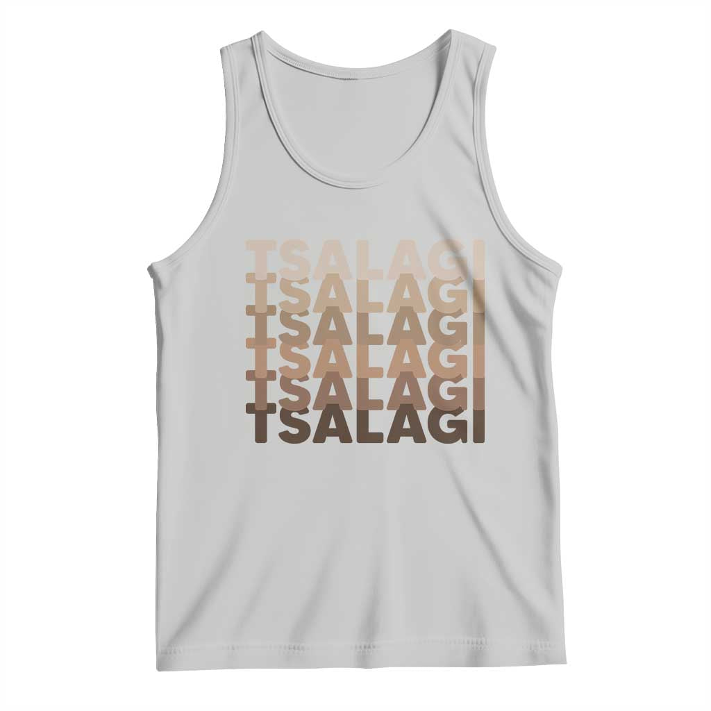 Cherokee Tsalagi Heritage Pride Stacked Typography Tank Top TS12 Ash Print Your Wear