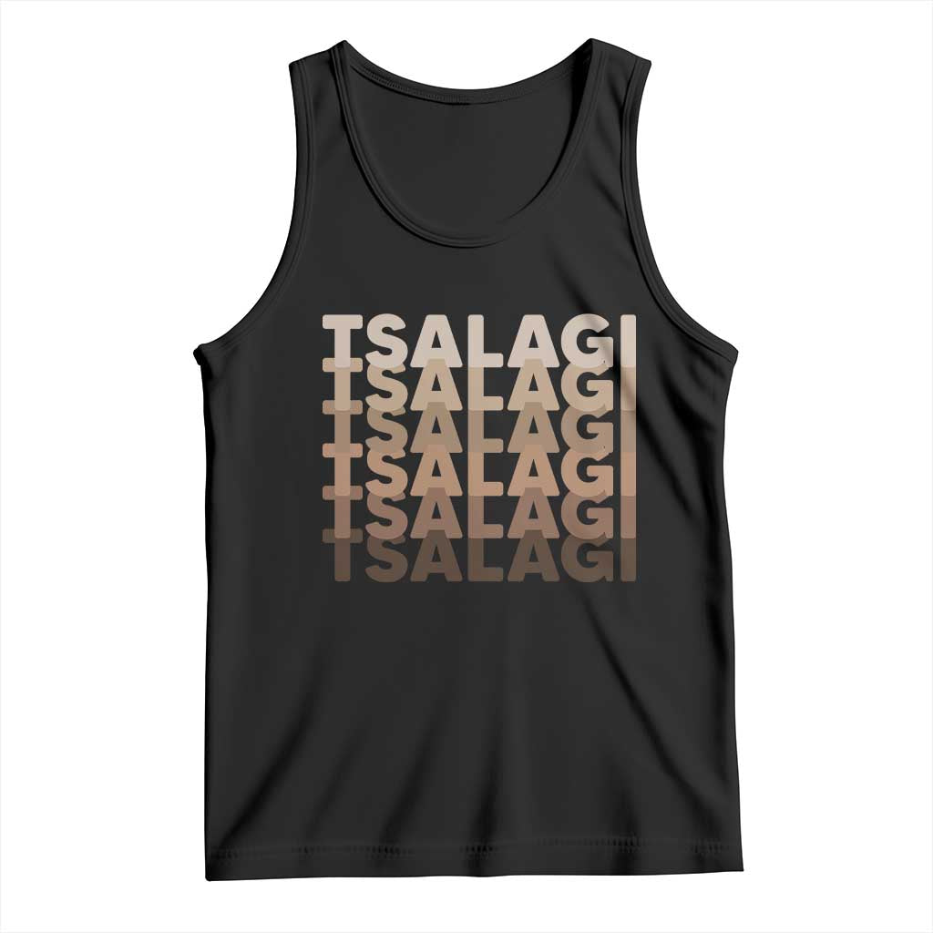 Cherokee Tsalagi Heritage Pride Stacked Typography Tank Top TS12 Black Print Your Wear