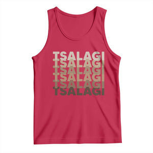 Cherokee Tsalagi Heritage Pride Stacked Typography Tank Top TS12 Red Print Your Wear