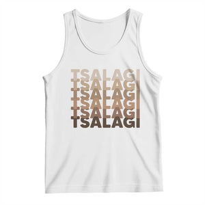 Cherokee Tsalagi Heritage Pride Stacked Typography Tank Top TS12 White Print Your Wear