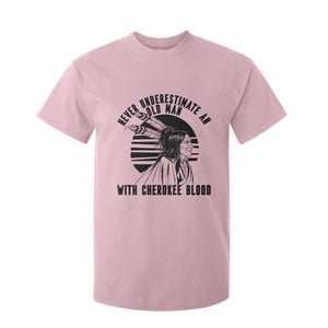 Never Underestimate An Old Man With Cherokee Blood T Shirt For Kid Native American Heritage Gift TS12 Light Pink Print Your Wear