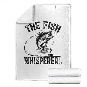 Funny The Fish Whisperer Throw Blanket Fishing Lover Angler Gift TS12 White Print Your Wear