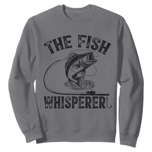 Funny The Fish Whisperer Sweatshirt Fishing Lover Angler Gift TS12 Charcoal Print Your Wear