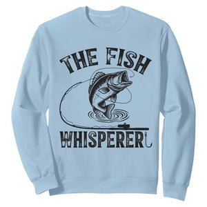 Funny The Fish Whisperer Sweatshirt Fishing Lover Angler Gift TS12 Light Blue Print Your Wear