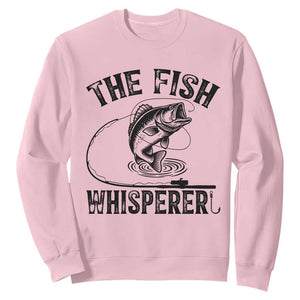 Funny The Fish Whisperer Sweatshirt Fishing Lover Angler Gift TS12 Light Pink Print Your Wear