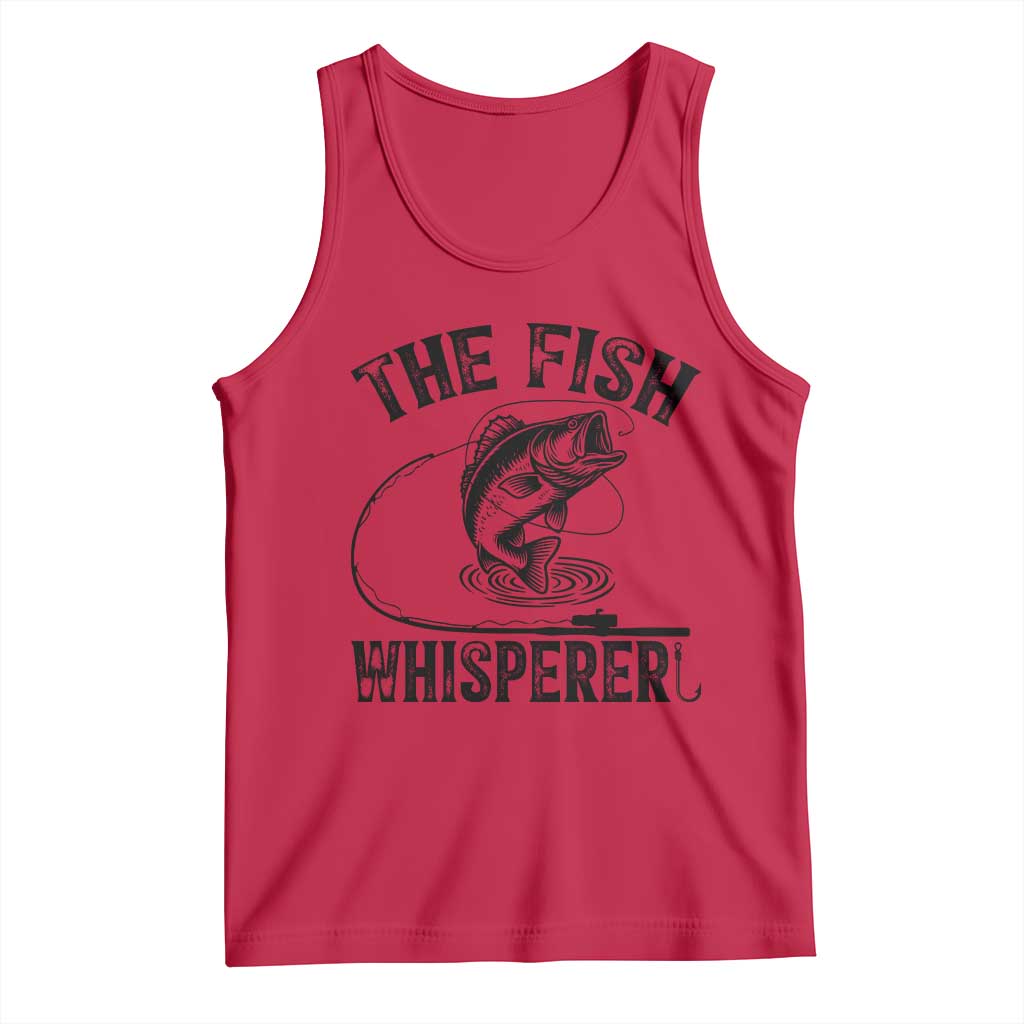 Funny The Fish Whisperer Tank Top Fishing Lover Angler Gift TS12 Red Print Your Wear