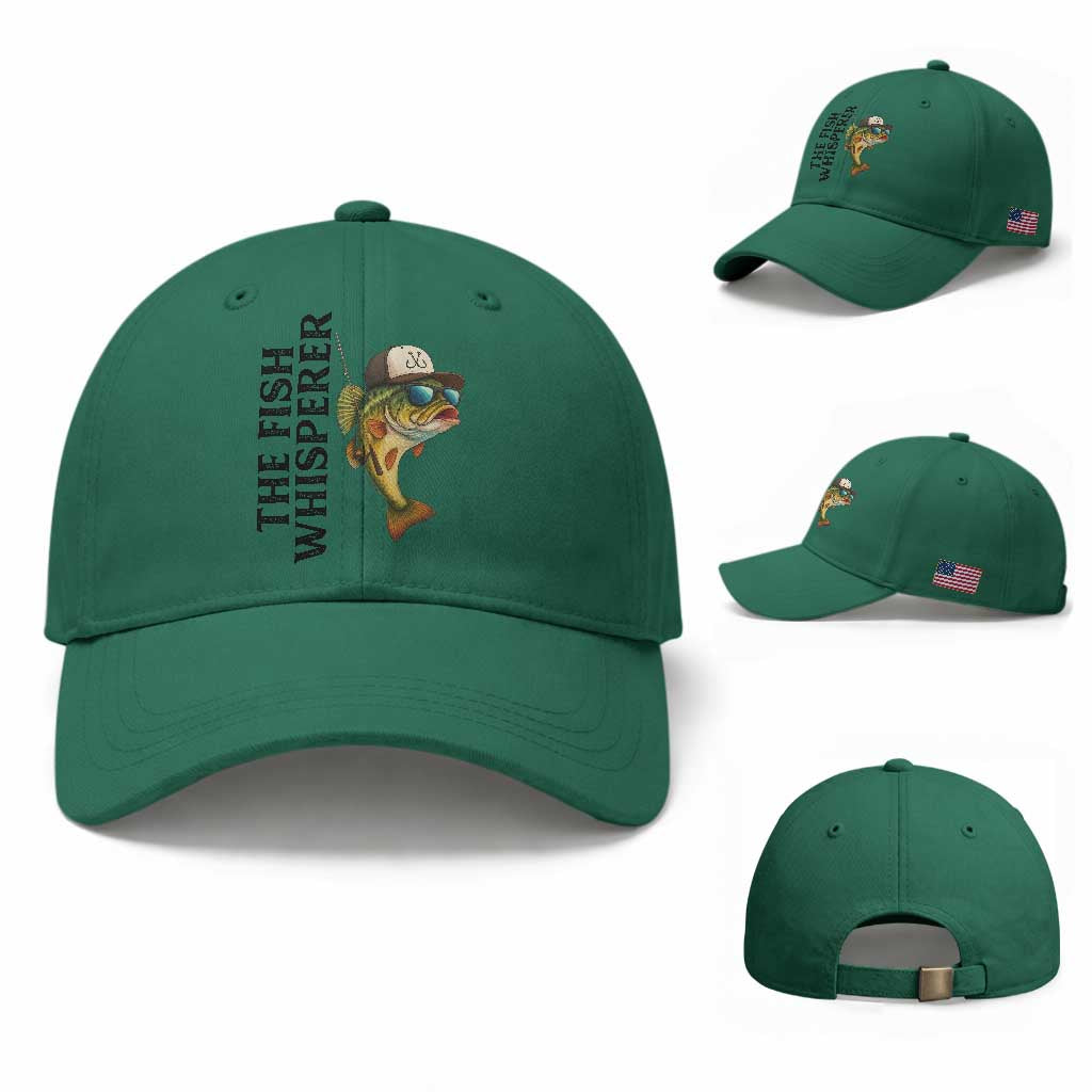 Funny The Fish Whisperer Fishing Baseball Cap Angler Lover Gift TS12 Baseball Cap Universal Fit Irish Green Print Your Wear