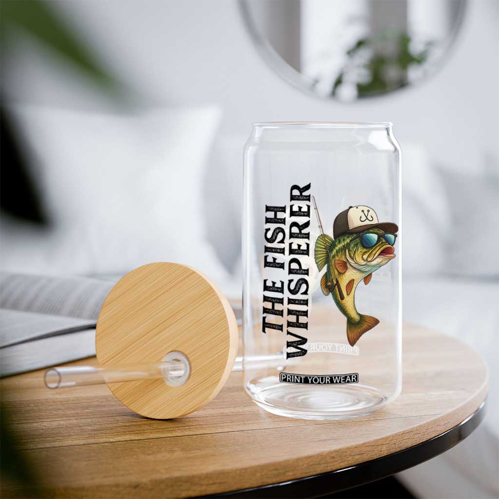 Funny The Fish Whisperer Fishing Glass Can Angler Lover Gift TS12 Print Your Wear