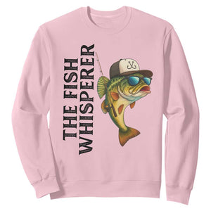 Funny The Fish Whisperer Fishing Sweatshirt Angler Lover Gift TS12 Light Pink Print Your Wear