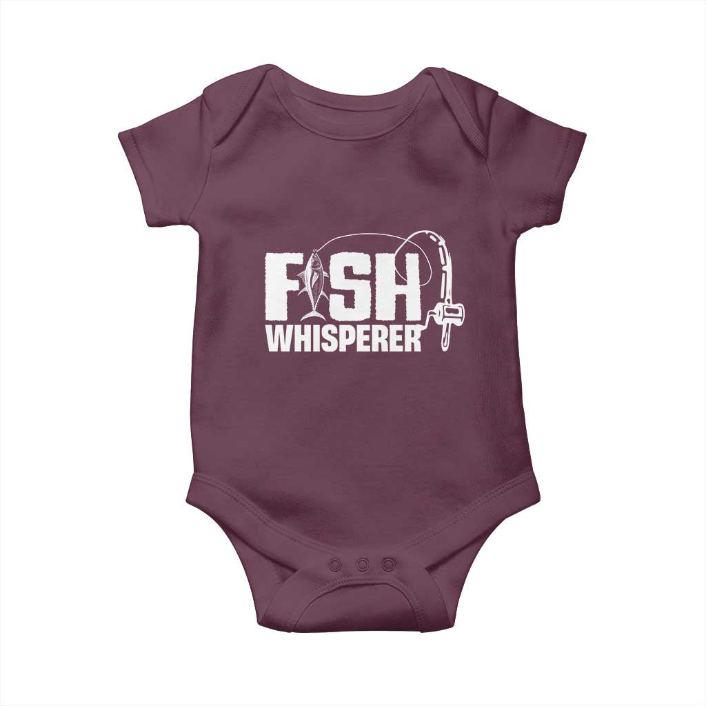 The Fish Whisperer Baby Onesie Fish Lover Humor TS12 Maroon Print Your Wear