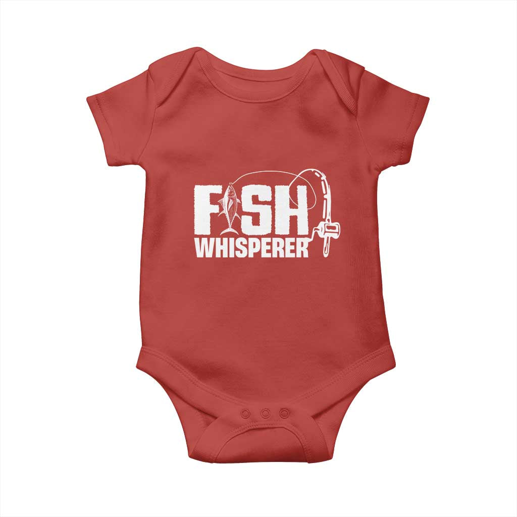 The Fish Whisperer Baby Onesie Fish Lover Humor TS12 Red Print Your Wear