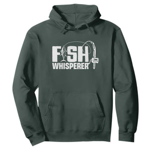 The Fish Whisperer Hoodie Fish Lover Humor TS12 Dark Forest Green Print Your Wear