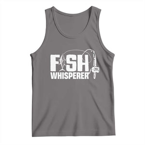 The Fish Whisperer Tank Top Fish Lover Humor TS12 Deep Heather Print Your Wear