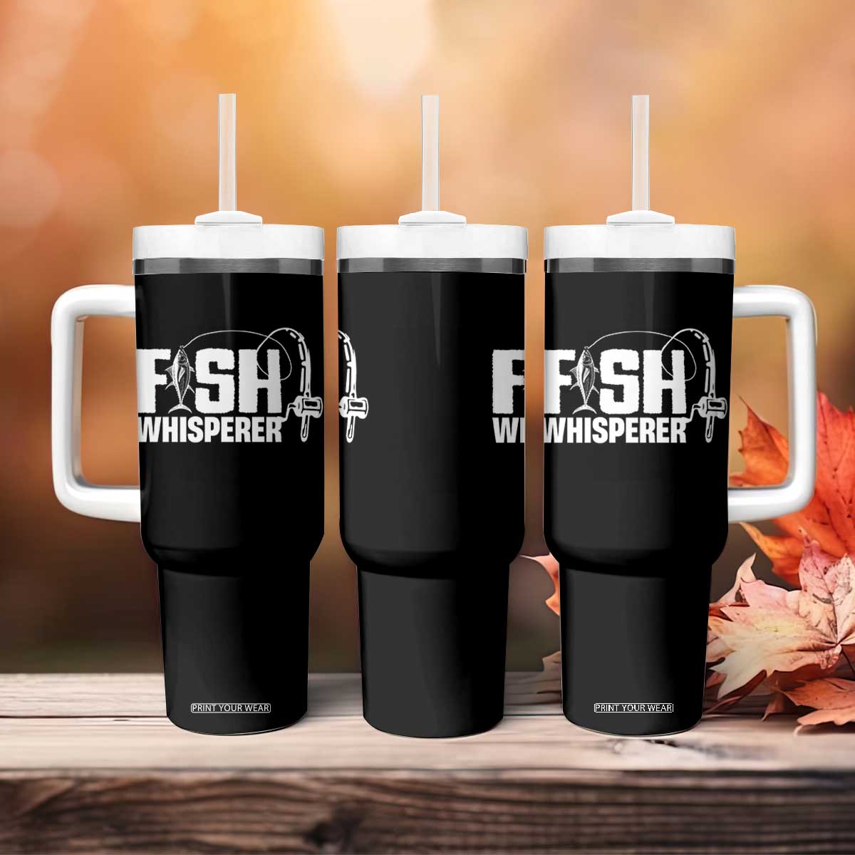 The Fish Whisperer Tumbler With Handle Fish Lover Humor TS12 Print Your Wear