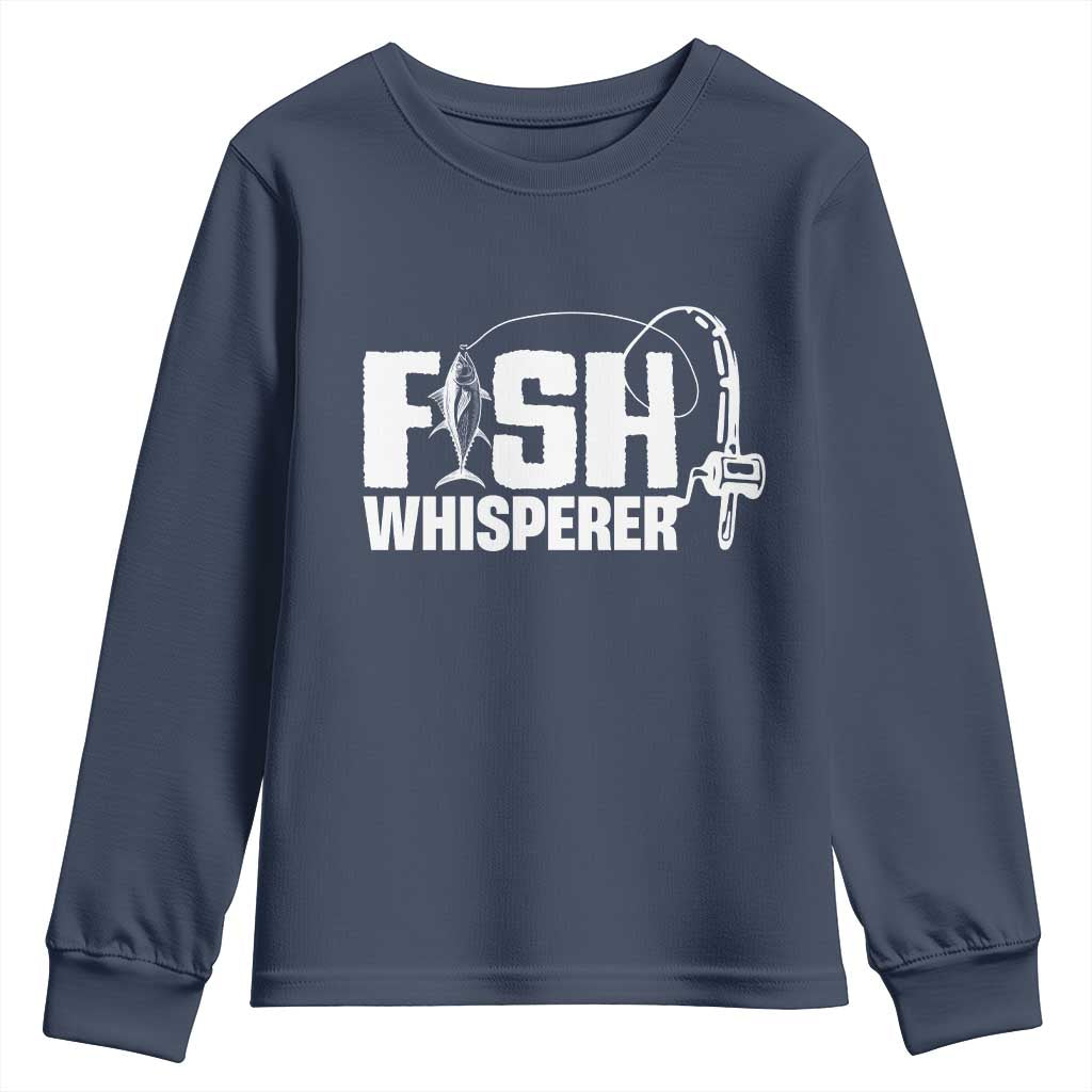 The Fish Whisperer Youth Sweatshirt Fish Lover Humor TS12 Navy Print Your Wear