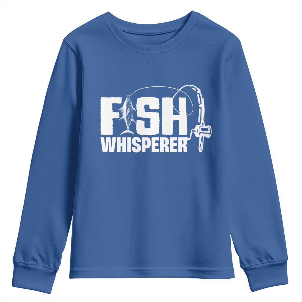 The Fish Whisperer Youth Sweatshirt Fish Lover Humor TS12 Royal Blue Print Your Wear