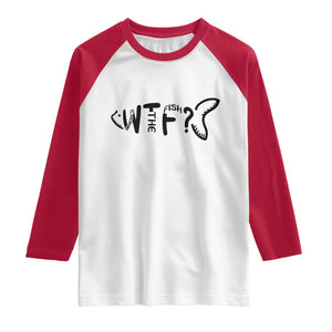 WTF Where Is The Fish Raglan Shirt Funny Fisherman Gift TS12 White Red Print Your Wear