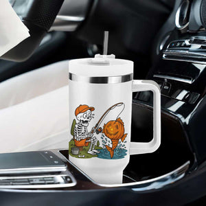 Halloween Fishing Lover Tumbler With Handle Skeleton Humor Gift TS12 Print Your Wear