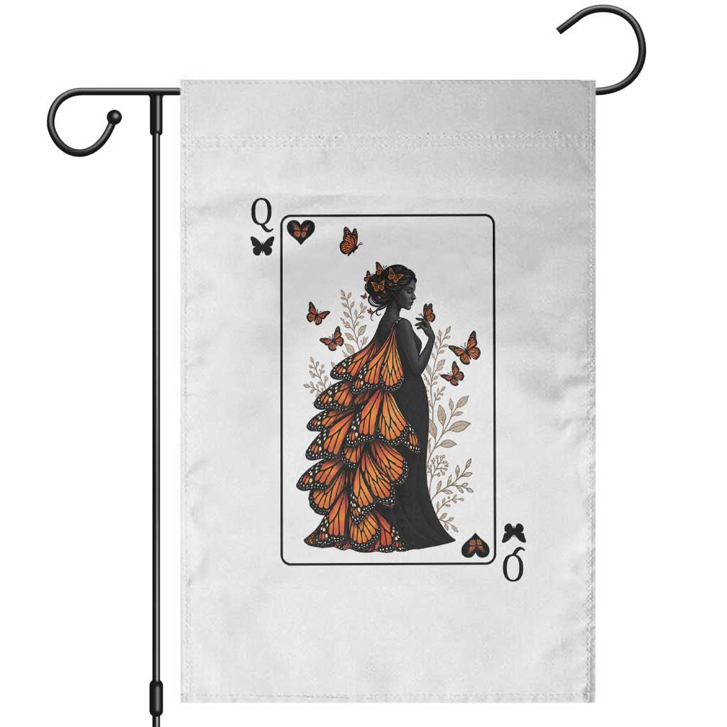Queen Of The Monarch Butterfly Garden Flag Mystical Goddess Spades Playing Card