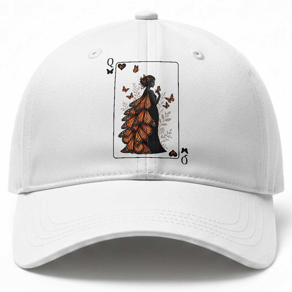 Queen Of The Monarch Butterfly Baseball Cap Mystical Goddess Spades Playing Card