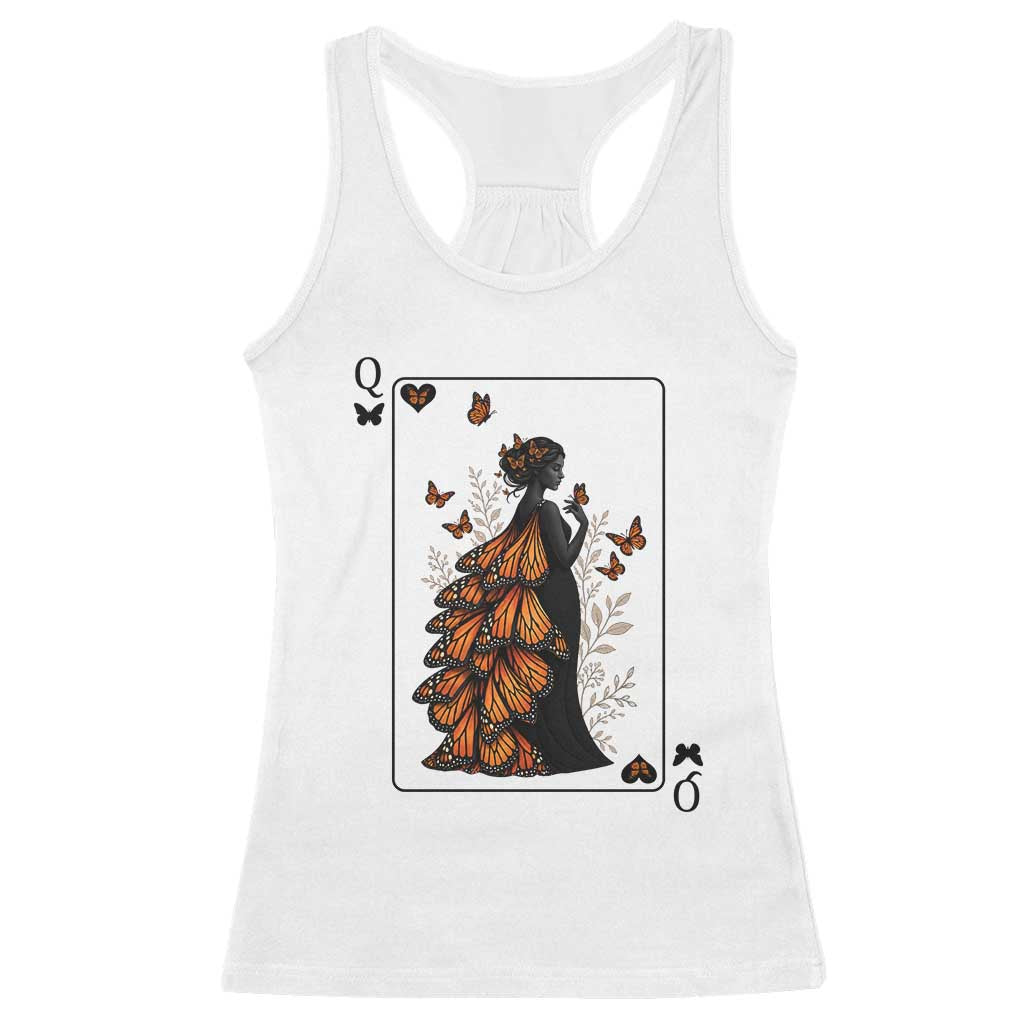 Queen Of The Monarch Butterfly Racerback Tank Top Mystical Goddess Spades Playing Card