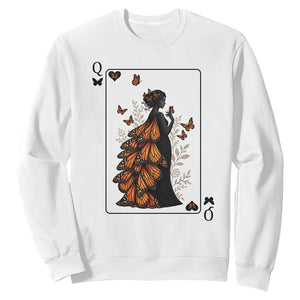 Queen Of The Monarch Butterfly Sweatshirt Mystical Goddess Spades Playing Card