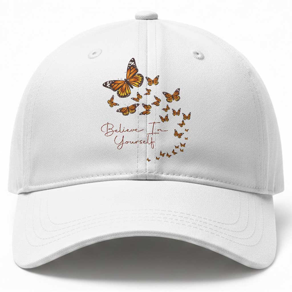 Monarch Butterfly Inspirational Saying Baseball Cap Believe In Yourself