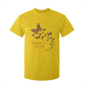 Monarch Butterfly Inspirational Saying T Shirt For Kid Believe In Yourself