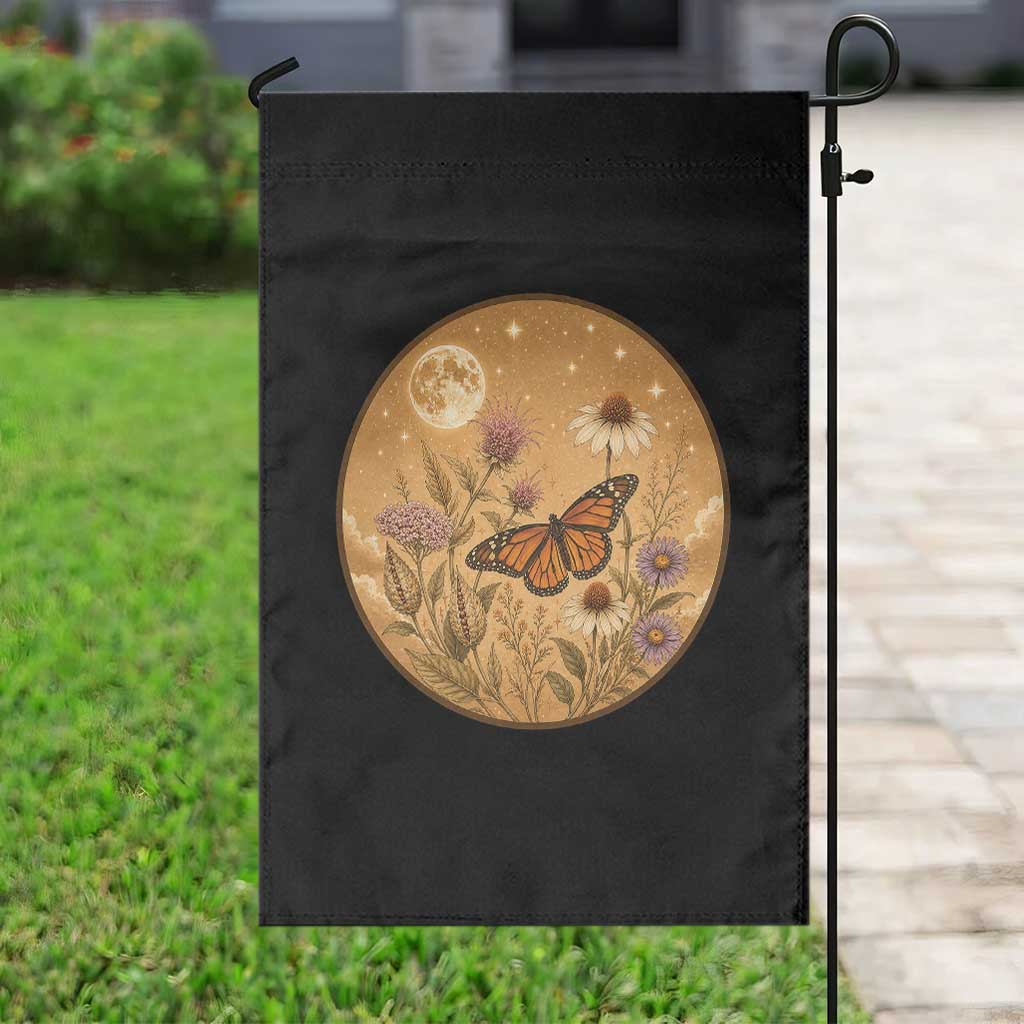 Vintage Monarch Butterfly Botanical Garden Flag Wildflower Nature Lover