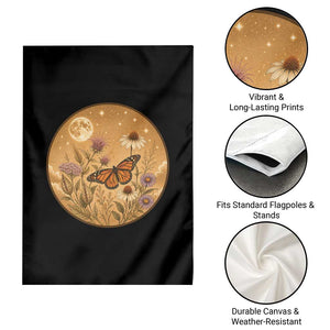 Vintage Monarch Butterfly Botanical Garden Flag Wildflower Nature Lover