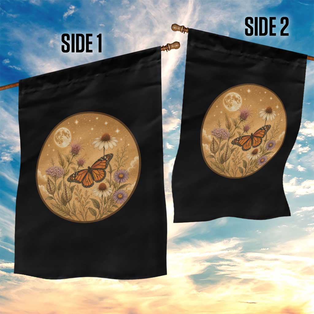 Vintage Monarch Butterfly Botanical Garden Flag Wildflower Nature Lover