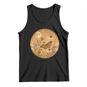 Vintage Monarch Butterfly Botanical Tank Top Wildflower Nature Lover