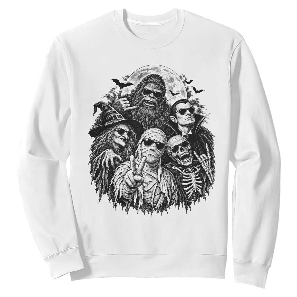 Cool Spooky Squad Halloween Monster Selfie Holiday Gift Sweatshirt