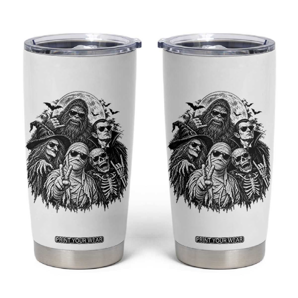 Cool Spooky Squad Halloween Monster Selfie Holiday Gift Tumbler Cup