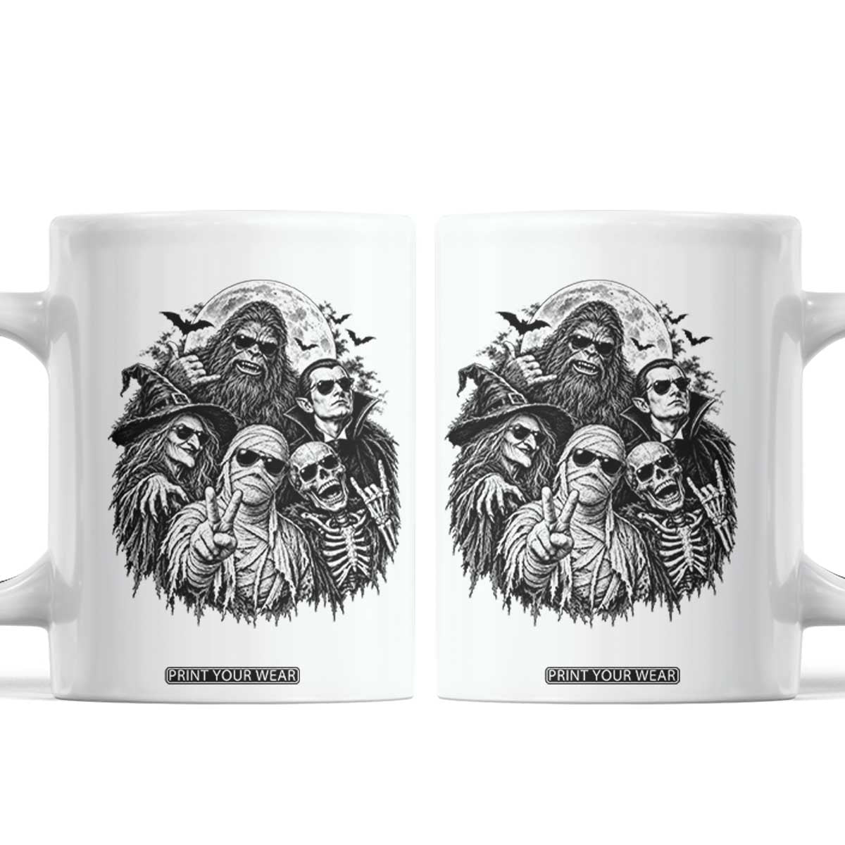 Cool Spooky Squad Halloween Monster Selfie Holiday Gift Coffee Mug