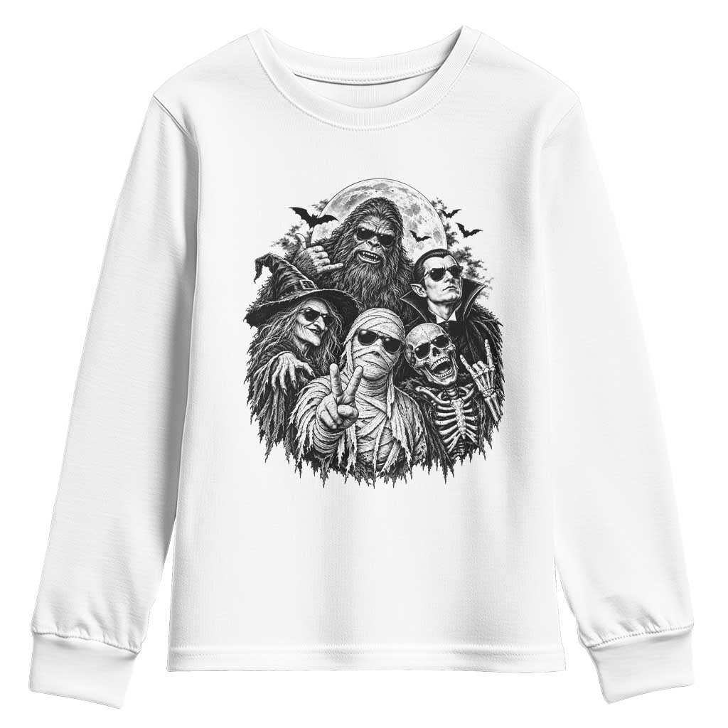 Cool Spooky Squad Halloween Monster Selfie Holiday Gift Youth Sweatshirt