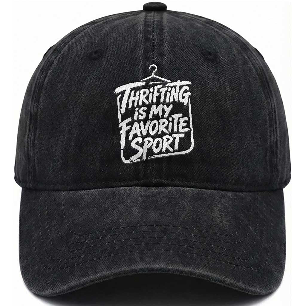 Funny Thrift Shopper Washed Cotton Baseball Cap Thrifting Is My Favorite Sport Secondhand Shopping