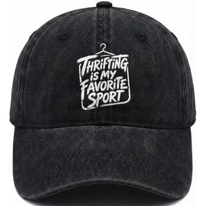 Funny Thrift Shopper Washed Cotton Baseball Cap Thrifting Is My Favorite Sport Secondhand Shopping
