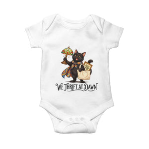 Funny Thrifting Black Cat Baby Onesie We Thrift At Dawn Cat Lover Gift