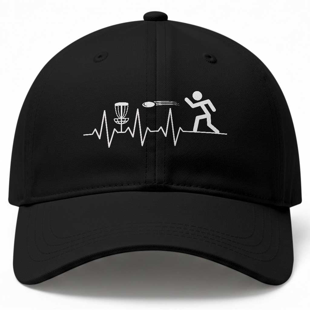 Disc Golf Heartbeat Baseball Cap Golf Player Frisbee Sport Lover Gift