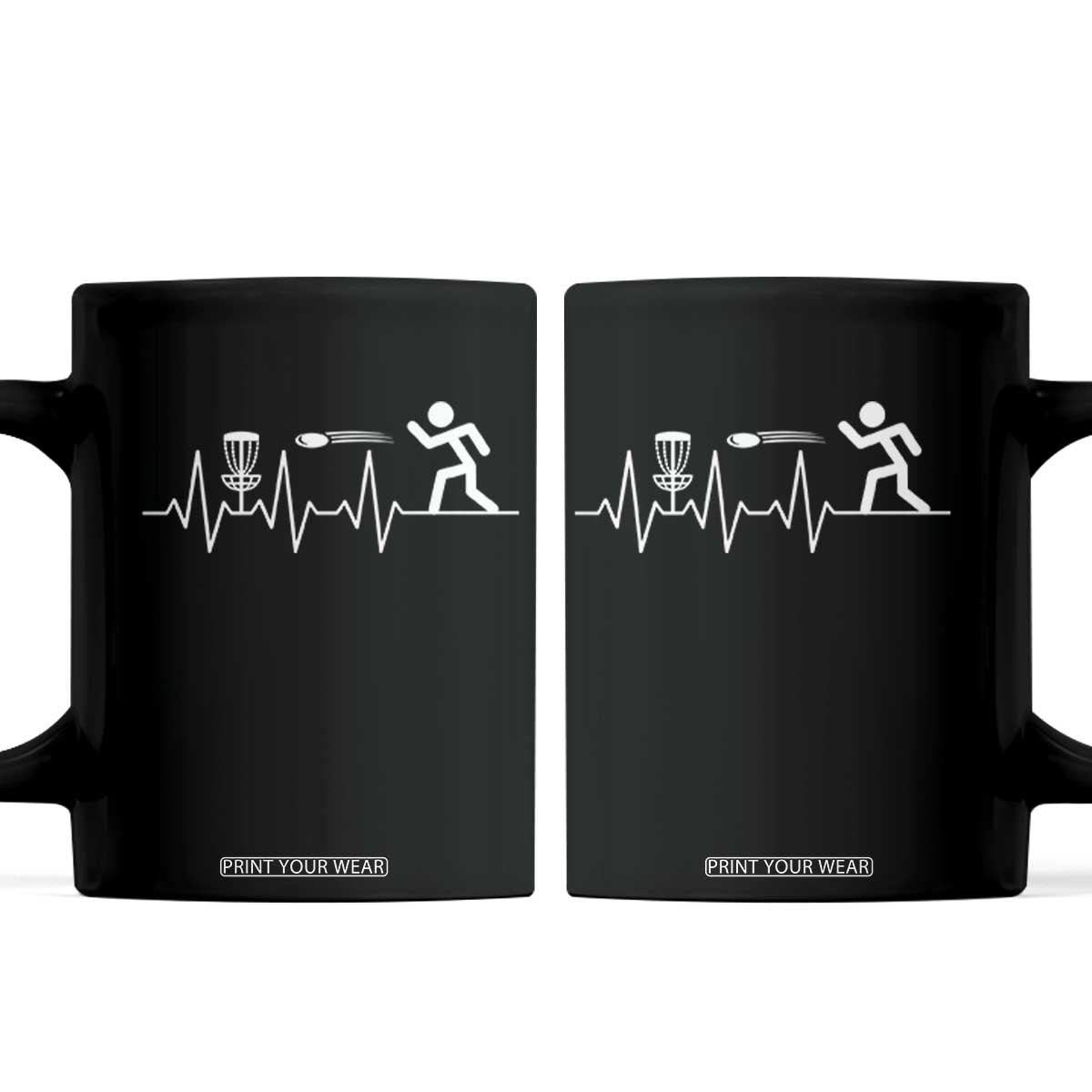 Disc Golf Heartbeat Coffee Mug Golf Player Frisbee Sport Lover Gift