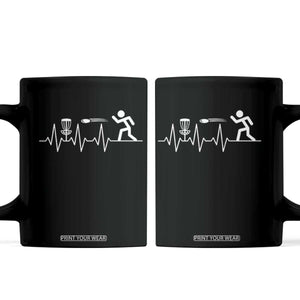 Disc Golf Heartbeat Coffee Mug Golf Player Frisbee Sport Lover Gift