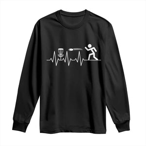 Disc Golf Heartbeat Long Sleeve Shirt Golf Player Frisbee Sport Lover Gift