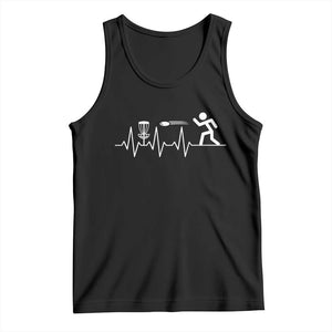 Disc Golf Heartbeat Tank Top Golf Player Frisbee Sport Lover Gift