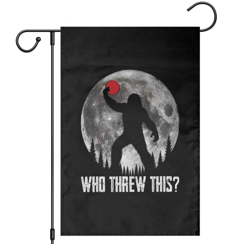 Funny Bigfoot Disc Golf Garden Flag Who Threw This Frisbee Golf Gift