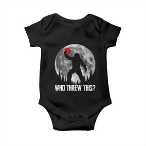 Funny Bigfoot Disc Golf Baby Onesie Who Threw This Frisbee Golf Gift